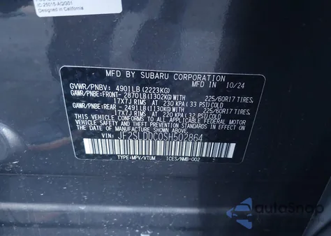 2025 Subaru Forester Premium from USA, damaged, VIN JF2SLDDC0SH502864